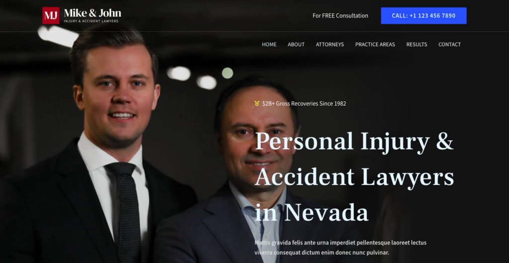 Personal Injury Law Website